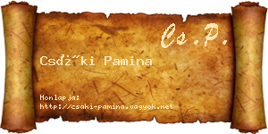 Csáki Pamina névjegykártya